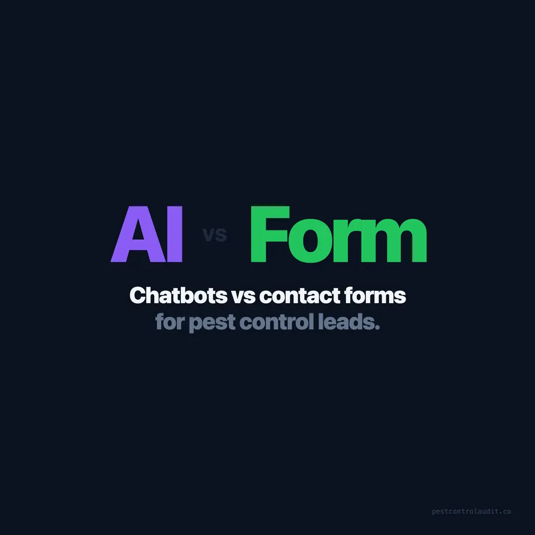 AI Chatbots vs Contact Forms for Pest Control Leads