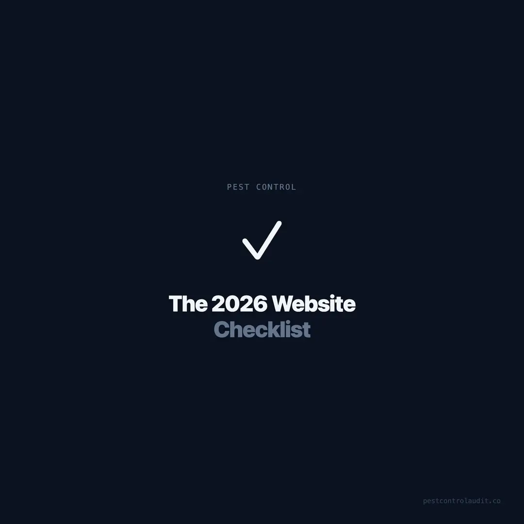 The Pest Control Website Checklist (2026)